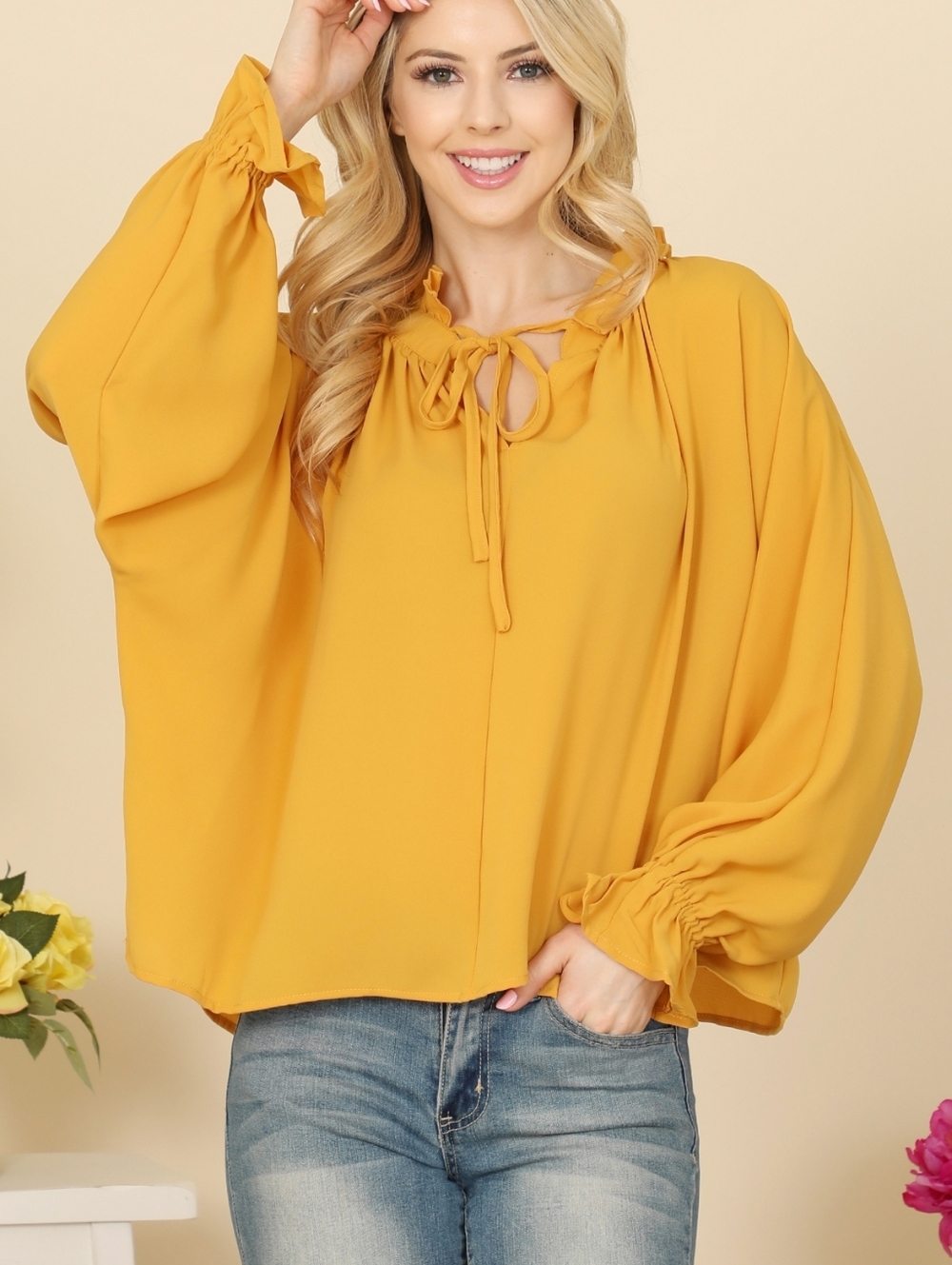Mustard Yellow Blouse